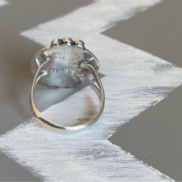 Vintage Native American Turquoise Sterling Silver Ring - Picture 7 of 12